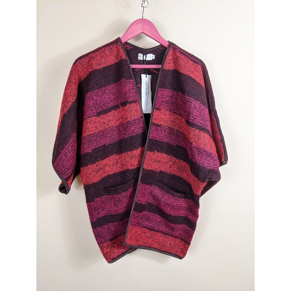 NWT Johnny Was 4 Love and Liberty Fuzzy Blanket Jacket Kimono Sweater Size Small